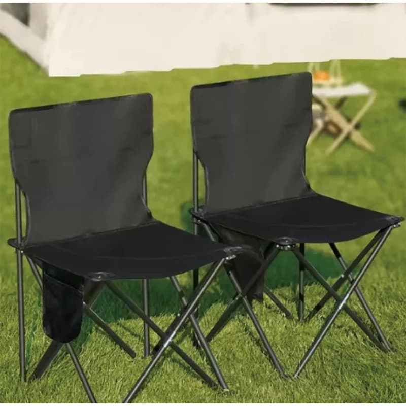 Foldable Outdoor Camping Chair Simple Picnic Leisure Chair Sturdy Durable Portable Fishing Chair With Backrest Household Chair