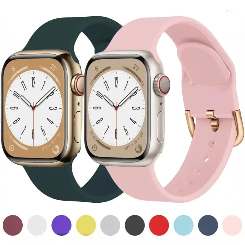 Cinturino in silicone per Apple Watch Ultra/2 49mm 10 46mm 42mm cinturino cinturino iWatch 9 8 7 6 5 4 SE 45mm 41mm 44mm 40mm 42mm 38mm cintura