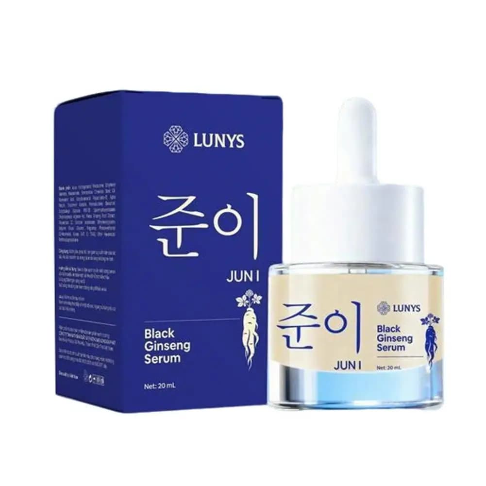 Siero al Ginseng Nero 20ml per Anti-Invecchiamento, Rimozione Macchie Scure, Stimolazione del Collagene, Schiarimento e Uniformazione del Tono della Pelle, Leggero e ad Assorbimento Rapido