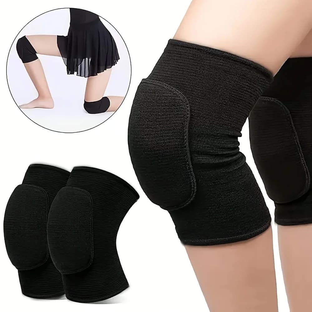 2 pezzi di ginocchiere in spugna per giocatori di pallavolo, ballerini, yoga, corsa, ciclismo, allenamenti, supporto per le ginocchia