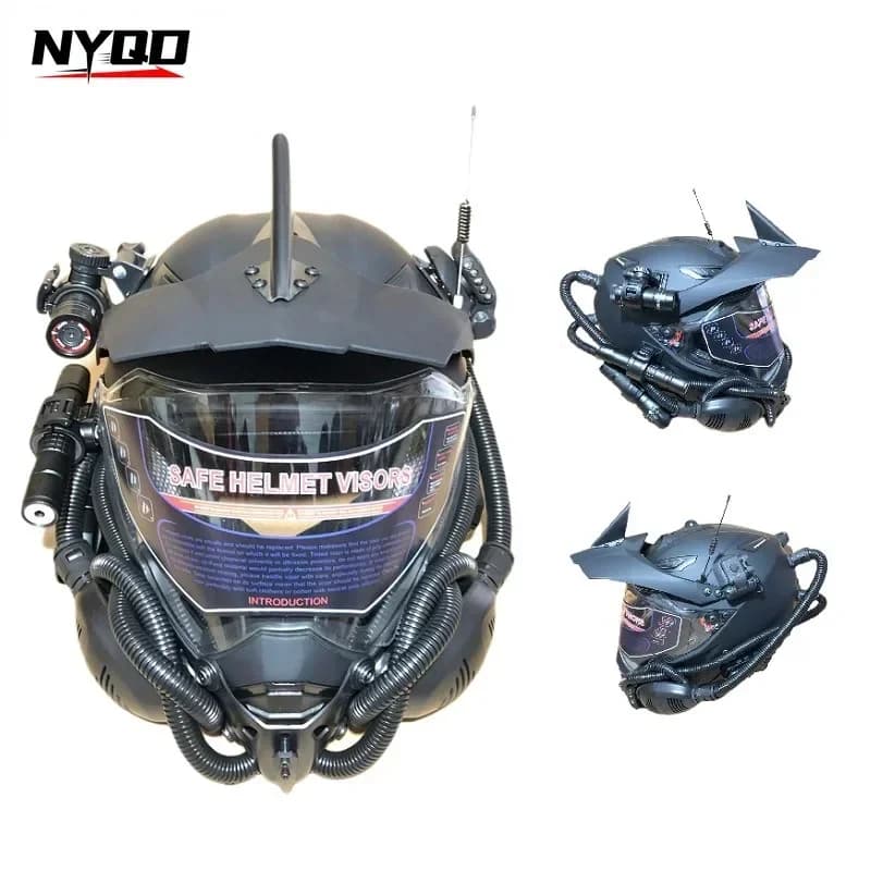 Casco Integrale da Moto Off-road Alien Rally, Stile Cool per Uomo, Capacete Moto