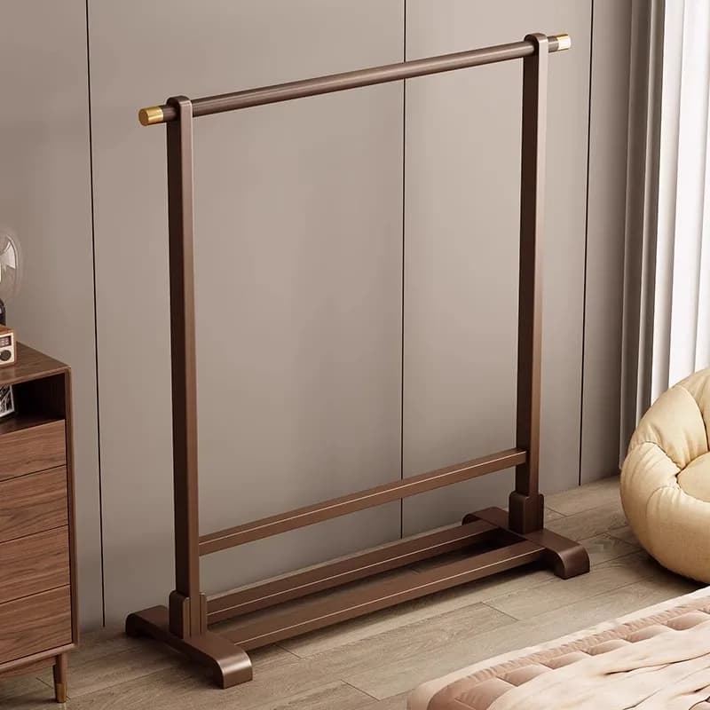 Modern hanger in solid wood balcony dressing for Nordic creative bedroom Simple ground clothes for furniture for home FYCR