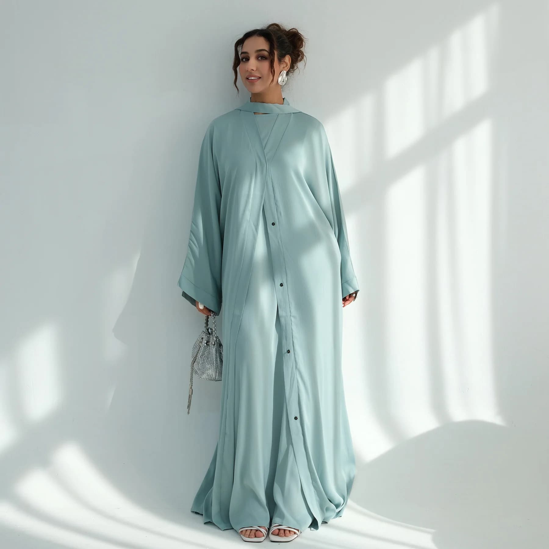 Eid Abaya Women Dress 2 Piece Set Kaftan Jalabiya Party Muslim Dubai Vestidos Largo Ramadan Morocco Caftan Long Robe Abayas 2026