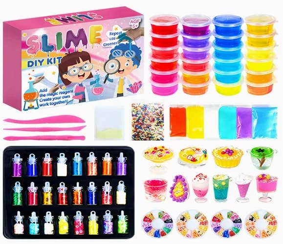 Kit Fai-da-Te per Slime in Schiuma, Gioco Educativo Sensoriale Antistress, Regalo per Bambini e Gioco Genitore-Figlio
