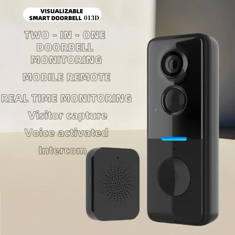 Doodle intelligent video doorbell high definition PIR motion detection two-way intercom night vision wireless doorbell