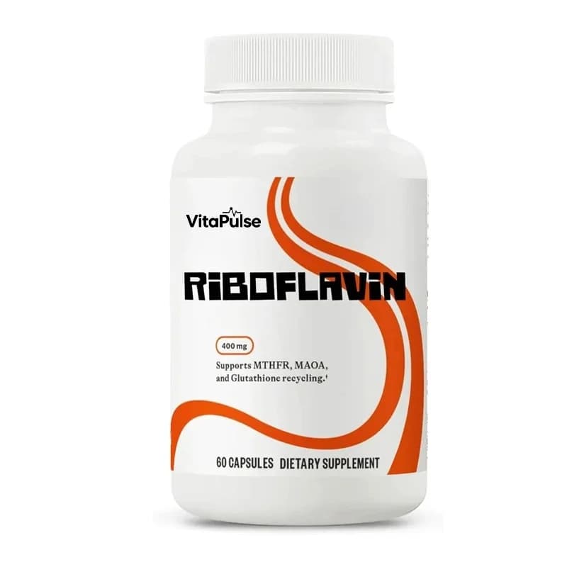 Riboflavin Vitamin B2 Supplement, Supports Homocysteine Metabolism, Contains Antioxidant Ingredients -400 Milligrams,60 Capsules