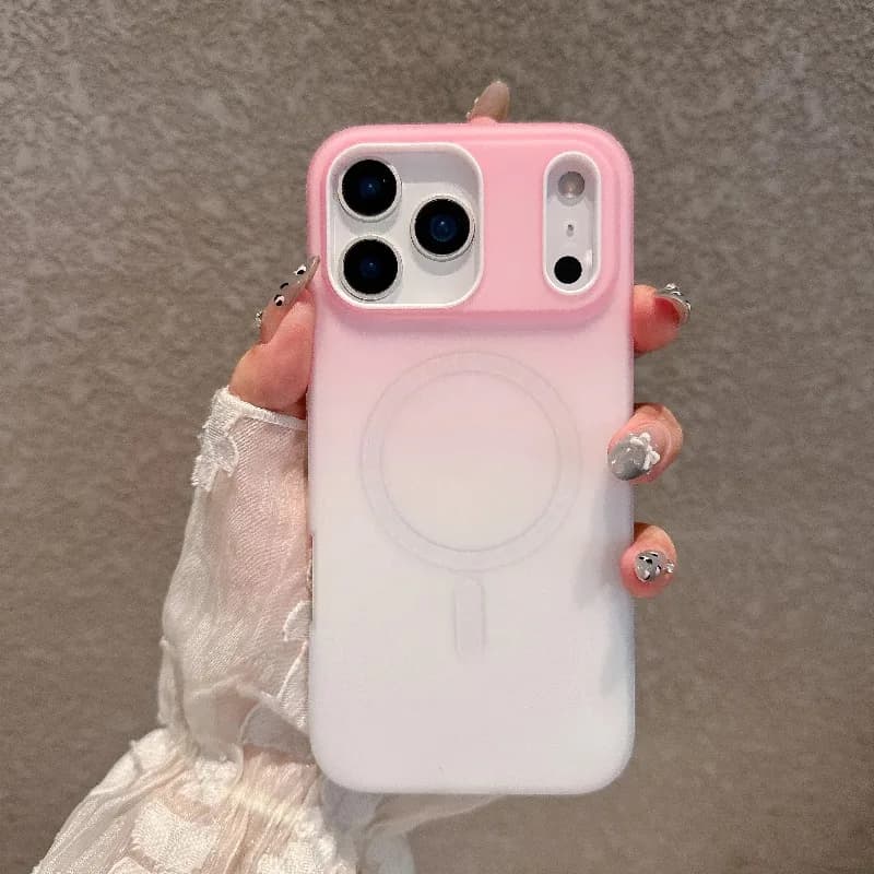 Magnetic Jelly Gradient Candy Color Case For iPhone 17 Pro max 18 16 15 14 13 Precise cutouts For Magsafe Shockproof Cover