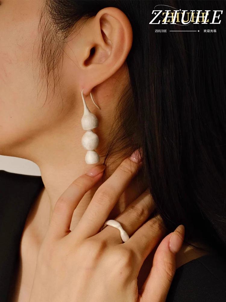 Accessori per gioielli dal design artistico Orecchini pendenti a forma sfumata, orecchini chic da donna e uomo per lo stile alla moda