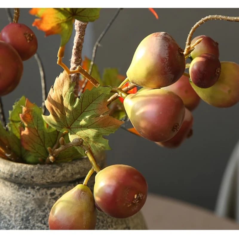 Artificial Flower Plastic Fig Branch Green Plants Fake Flowers Shopping Mall Decoration Simulation Berry Plant Hall Decorative