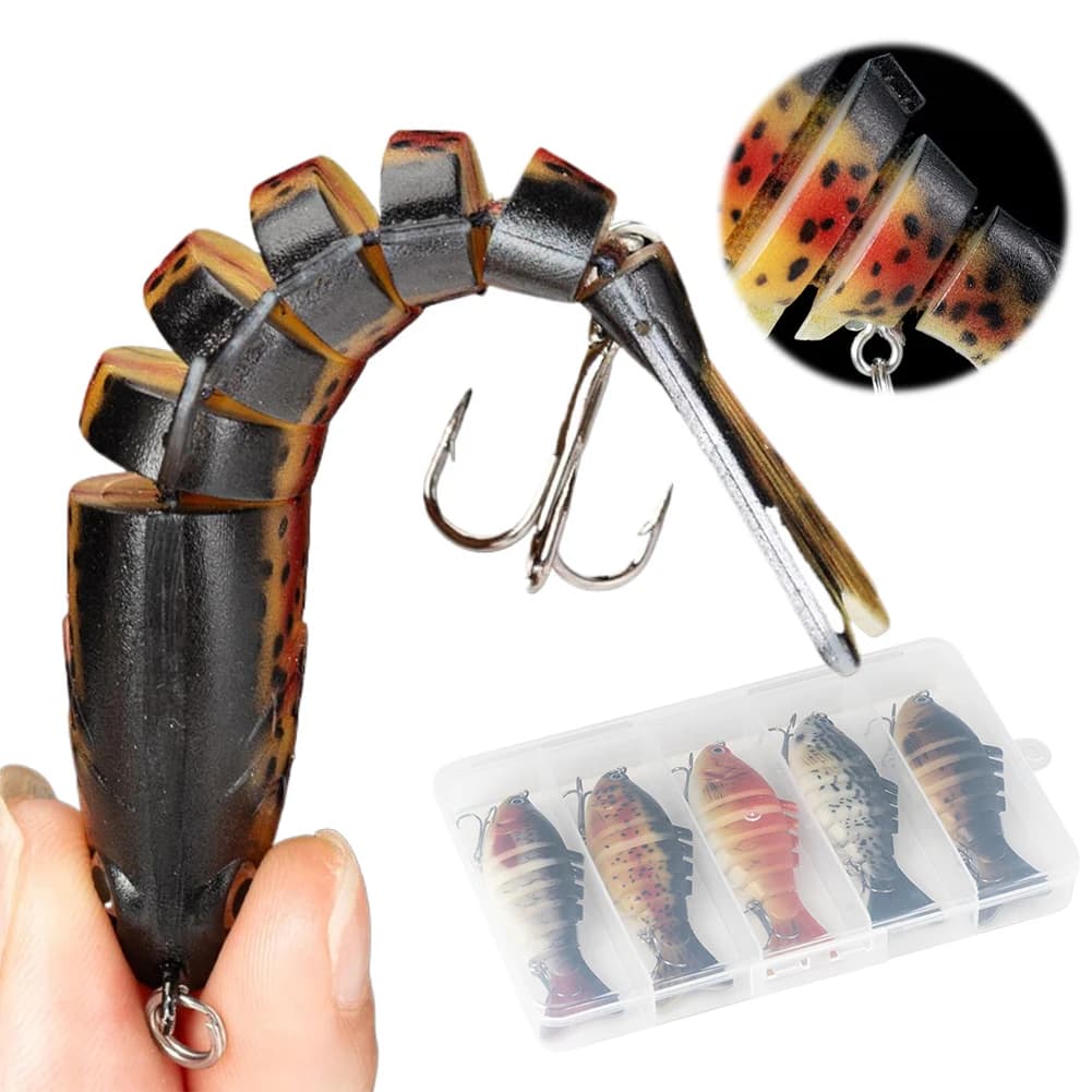 3/5/10 pezzi esche da pesca multi snodato Swimbait esca artificiale affondamento lento esca da pesca bionica attrezzatura da pesca fresca strumenti di pesca
