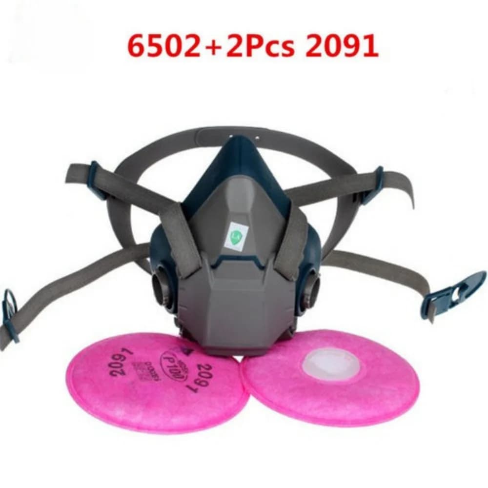 Maschera Antigas 3 in 1 con Filtro a Cartuccia in Cotone per Verniciatura e Spruzzatura 6502 +2091