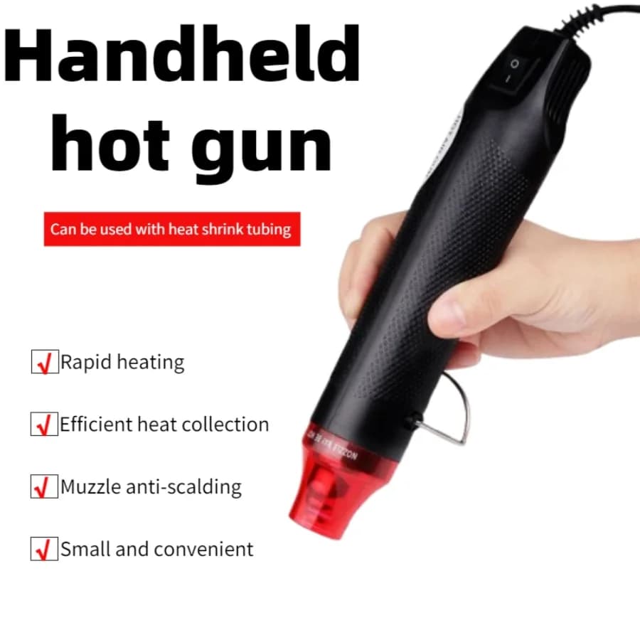 Mini pistola ad aria calda fai da te, stazione di saldatura ad aria calda, pistola termica per saldatura di pellicole auto, soffiatore elettrico per termoretraibili 220V