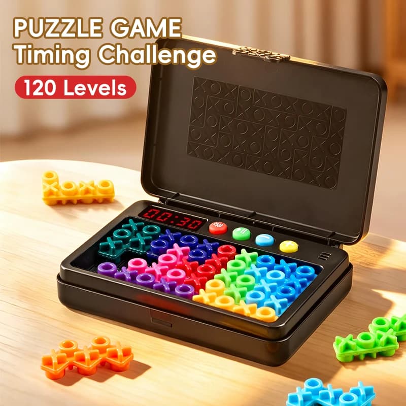 Gioco da Tavolo per Feste in Famiglia, 500 Livelli, Gioco IQ, Puzzle Intelligente con Timer, Scacchi Logici, Gioco da Viaggio, Giocattolo da Tavolo