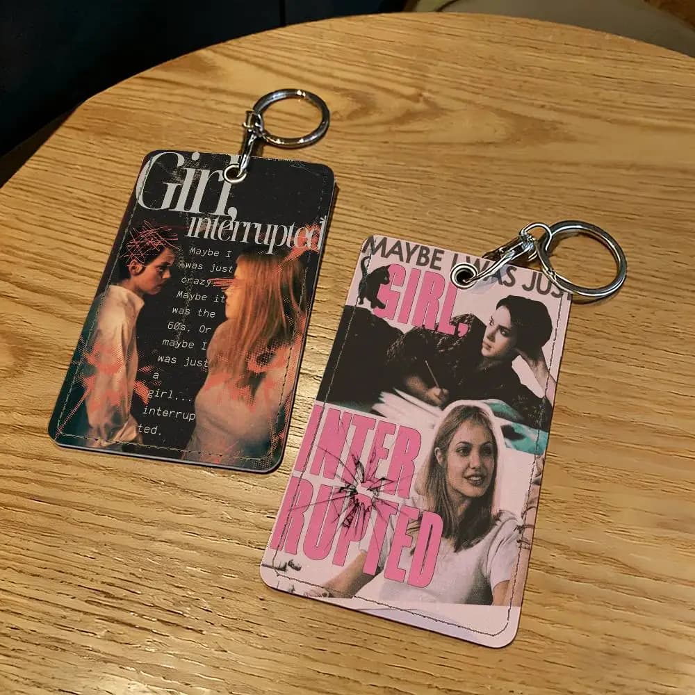 Movie Girl Interrupted Card Holder Keychain Lock for door Protective housing for access for security gift
