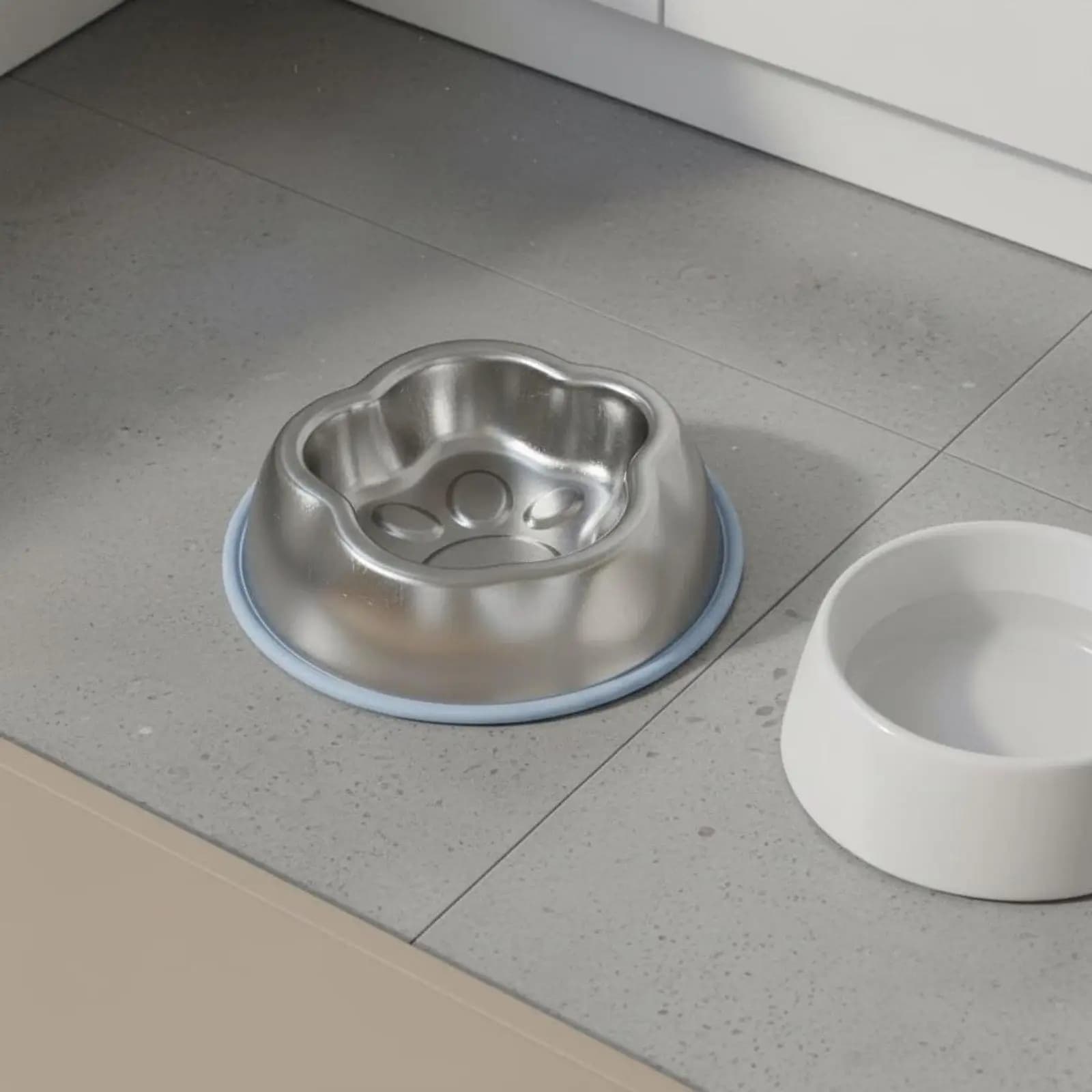 Industrial Bowl Elevated Stainless Steel Slow Food Bowl for Dogs Anti-slip Base Pet Feeder for Home and Outdoor Use