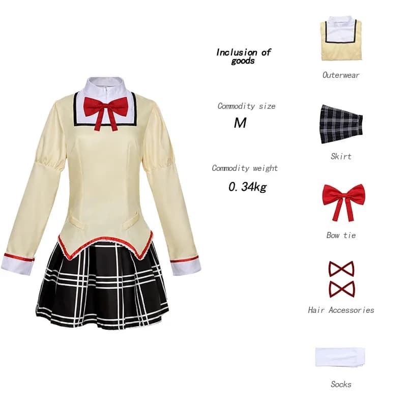 Kaname Akemi Homura Costume Cosplay Uniforme scolastica Puella Magi Madoka Magica Anime per adulti Costumi di Halloween Donne Gamea;2,c'4,h.