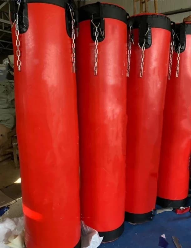 Heavy PU leather hanging boxing bag for gym sports equipment