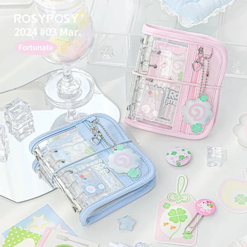 Kawaii M5 Raccoglitore portatile con cerniera Notebook Planner Annuale Giornaliero Settimanale Agenda Libro Diario Libro Cancelleria scolastica