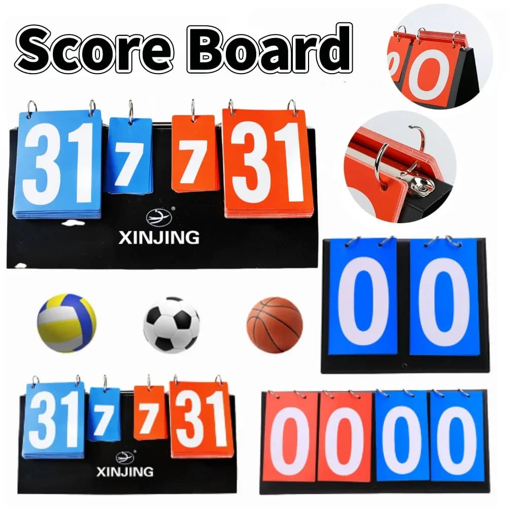 Tabellone segnapunti per competizioni sportive a 4 cifre per ping pong, basket, badminton, calcio, pallavolo, arbitro, tabellone segnapunti