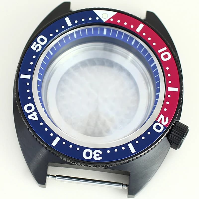 Pvd Black 41mm Mechanical Watch Case Sapphire Glass With Chapter Ring For Mod SKX Abalone Seiko NH35 NH36 NH34 NH38 Watch Parts