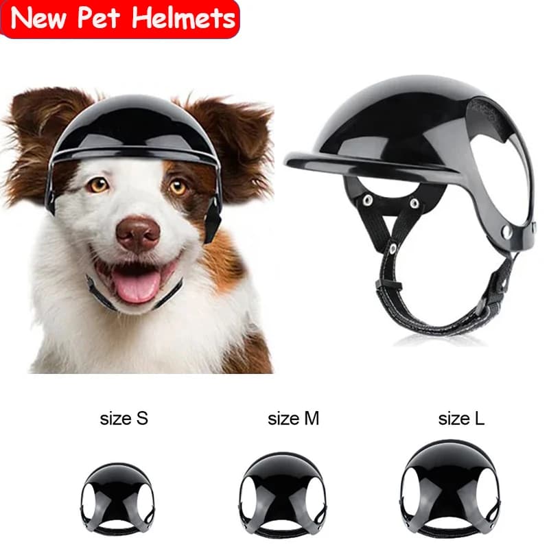 Stylish pet helmet S/M/L Bike helmet for bicycle with sunglasses Dog and cat helmet for travel Head protection Pet accessories