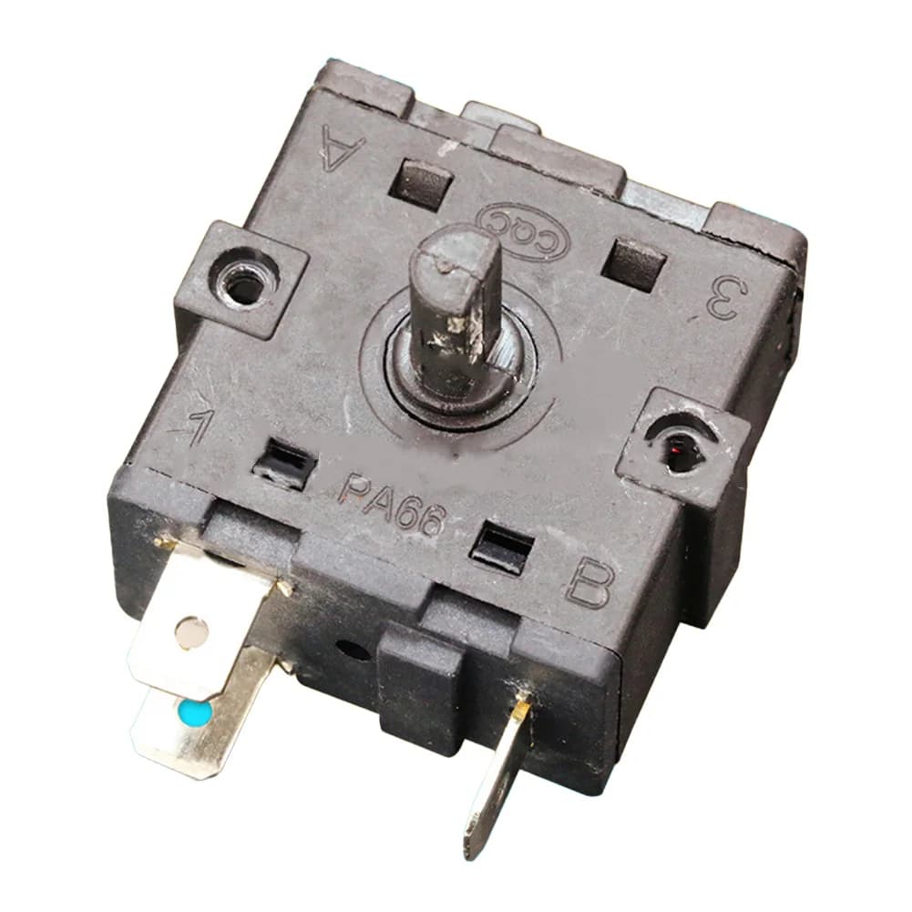 Interruttore a 3 pin Interruttore di regolazione dell'ingranaggio Riscaldatore della ventola Compatibile in materiale metallico Interruttore timer per stufe elettriche per riscaldatori elettrici