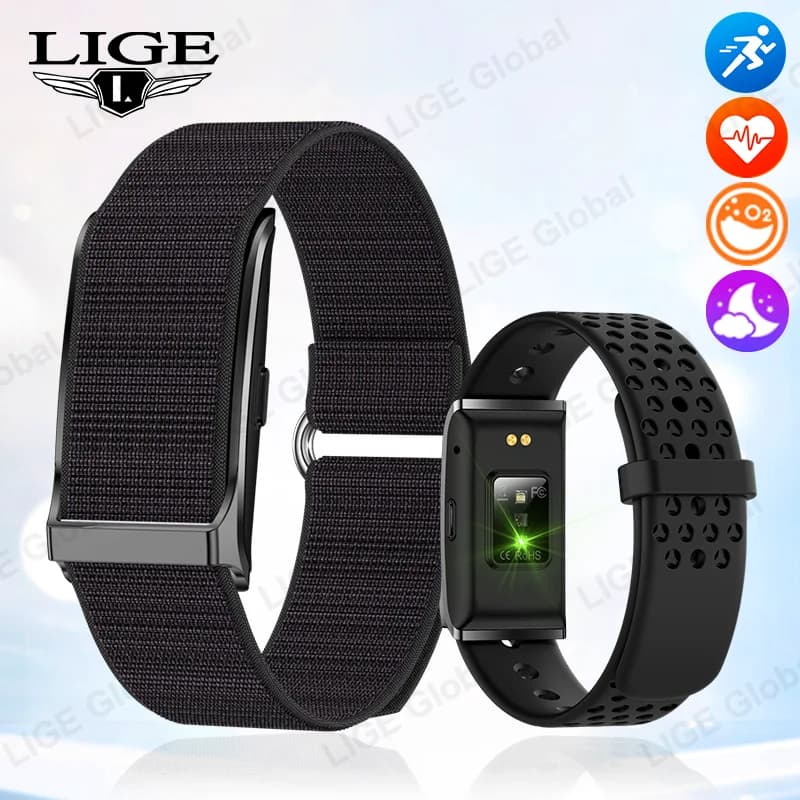 LIGE Nuovo Braccialetto Smart Sportivo Fitness Tracker Uomo Donna Cardiofrequenzimetro Monitor Sonno Contapassi Promemoria Chiamate Orologio Impermeabile