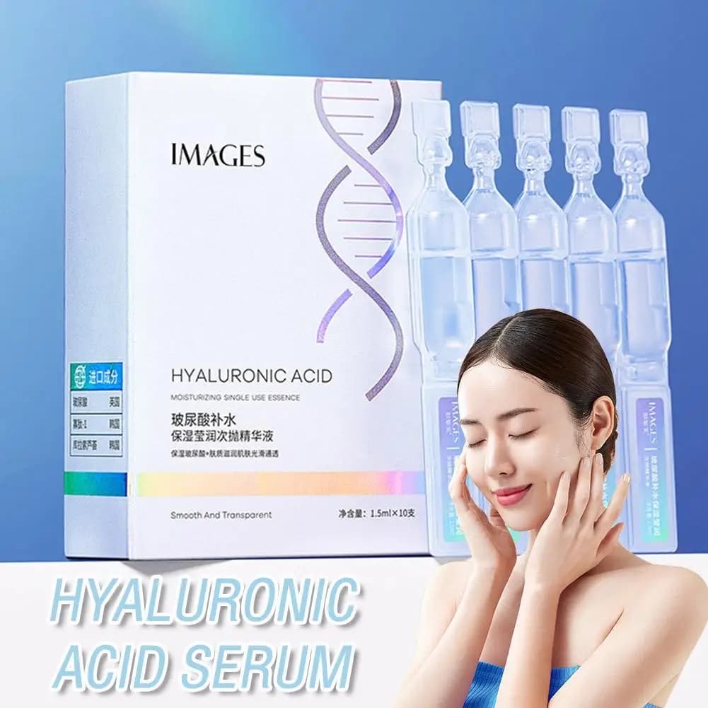 Siero Viso 1.5mlX10pz with Retinol, Vitamin C and Hyaluronic Acid for Hydration, Skin Recession and Care