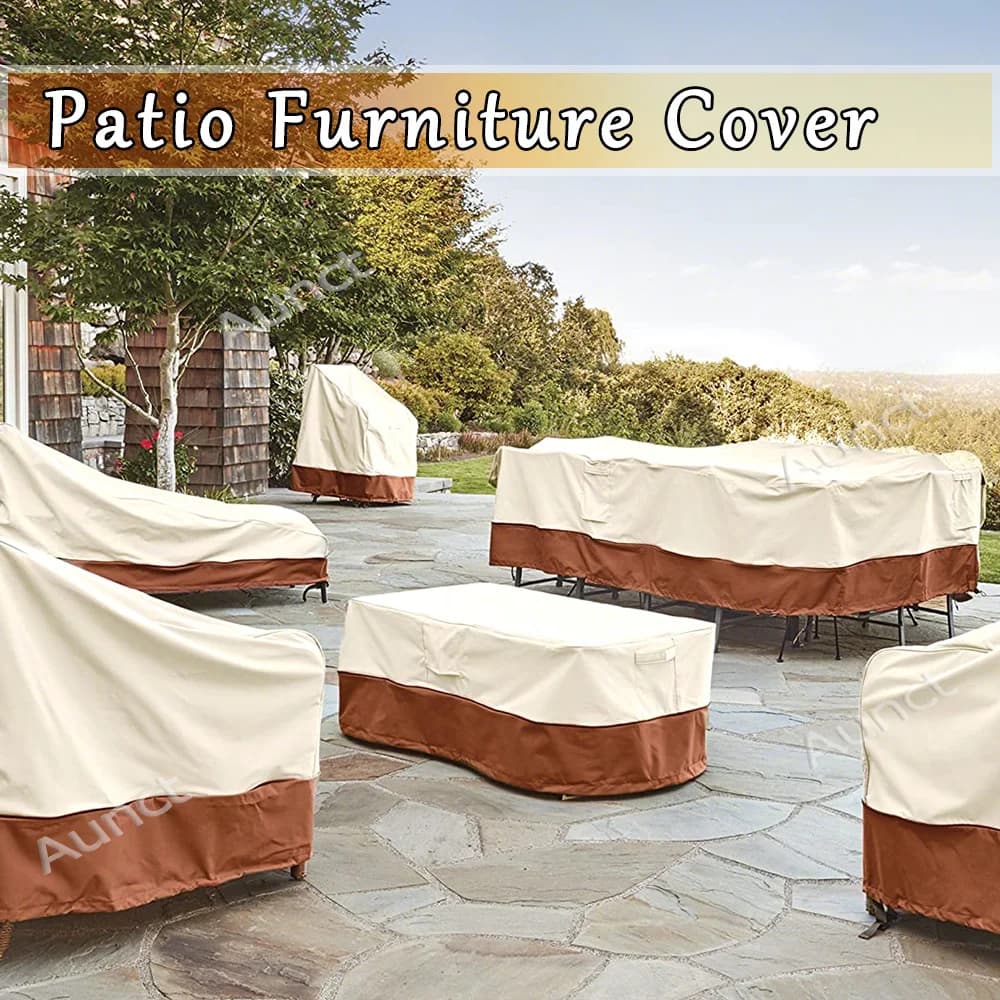 420D HEAVY DUTY Copertura per mobili da giardino per esterni per divano, tavolo, sedia, patio, impermeabile, antivento, anti-UV contro pioggia e neve