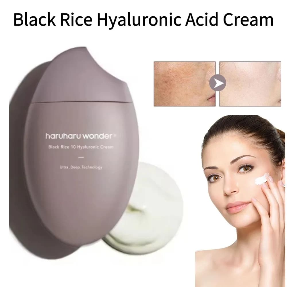 Hyaluronic Acid Cream and Black Rice, Skin Care Essence, Hydrating, Delicate, Illuminating, Nutrition, Sebum Control, 50ml