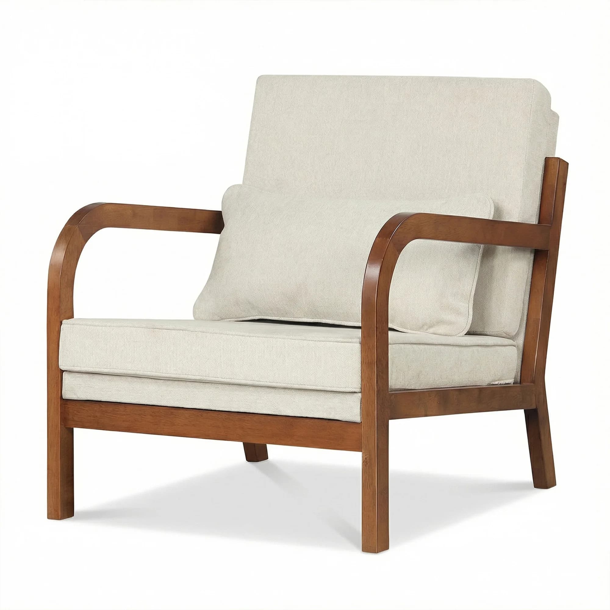 Poltrona Accent, poltrona imbottita in ecopelle con cuscino lombare, schienale rimovibile