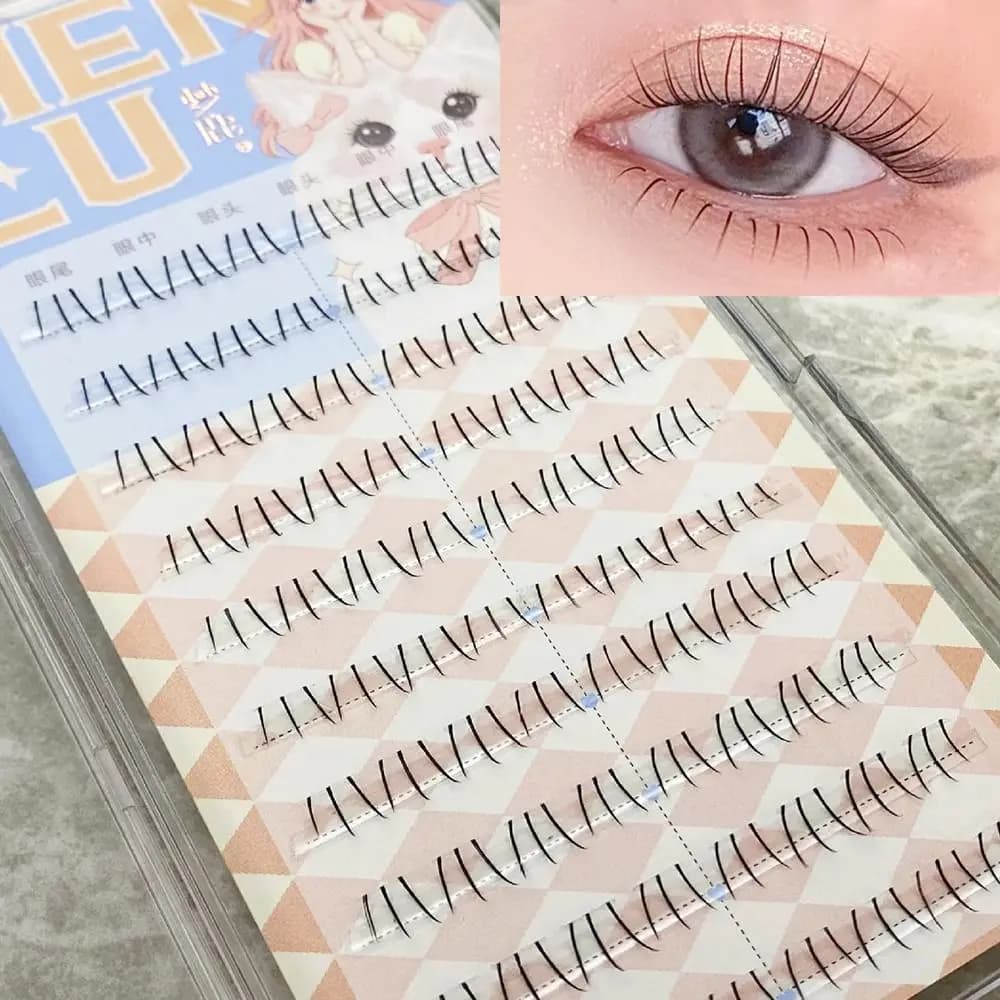 Korean Lower Eyelashes 3D Mink Simulation Fake Lashes Eyelash Extension Natural Cat Claws False Eyelashes Women Girls