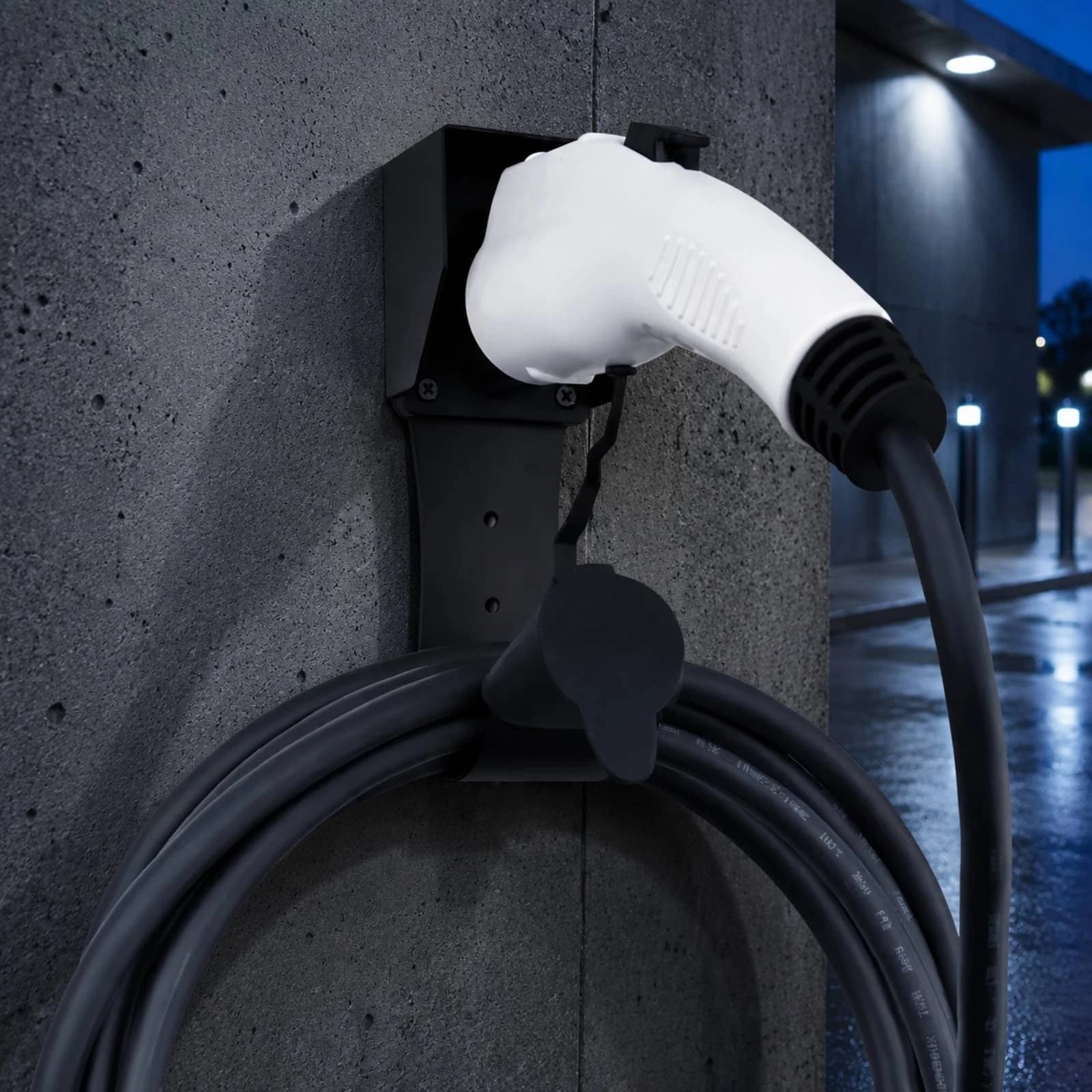 Electric Vehicle Charger Hook Holder Easy to Install Charging Holder Electric Vehicle Charger Hook Organized Storage Electric