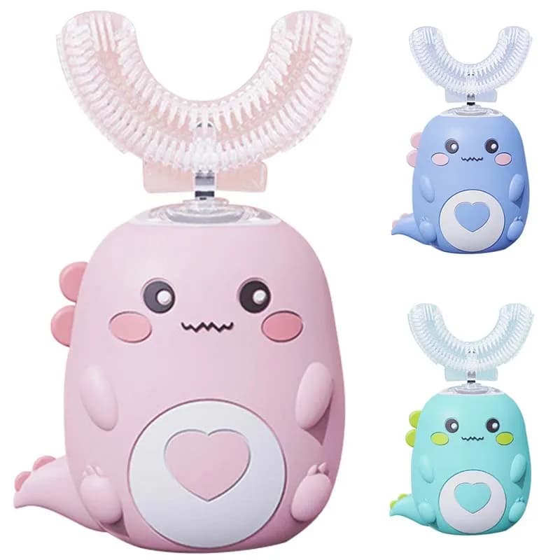 Children's Electric Toothbrush Oral Food Silicone Automatic 360-degree USB Charging U-shaped Smart Children's Brush