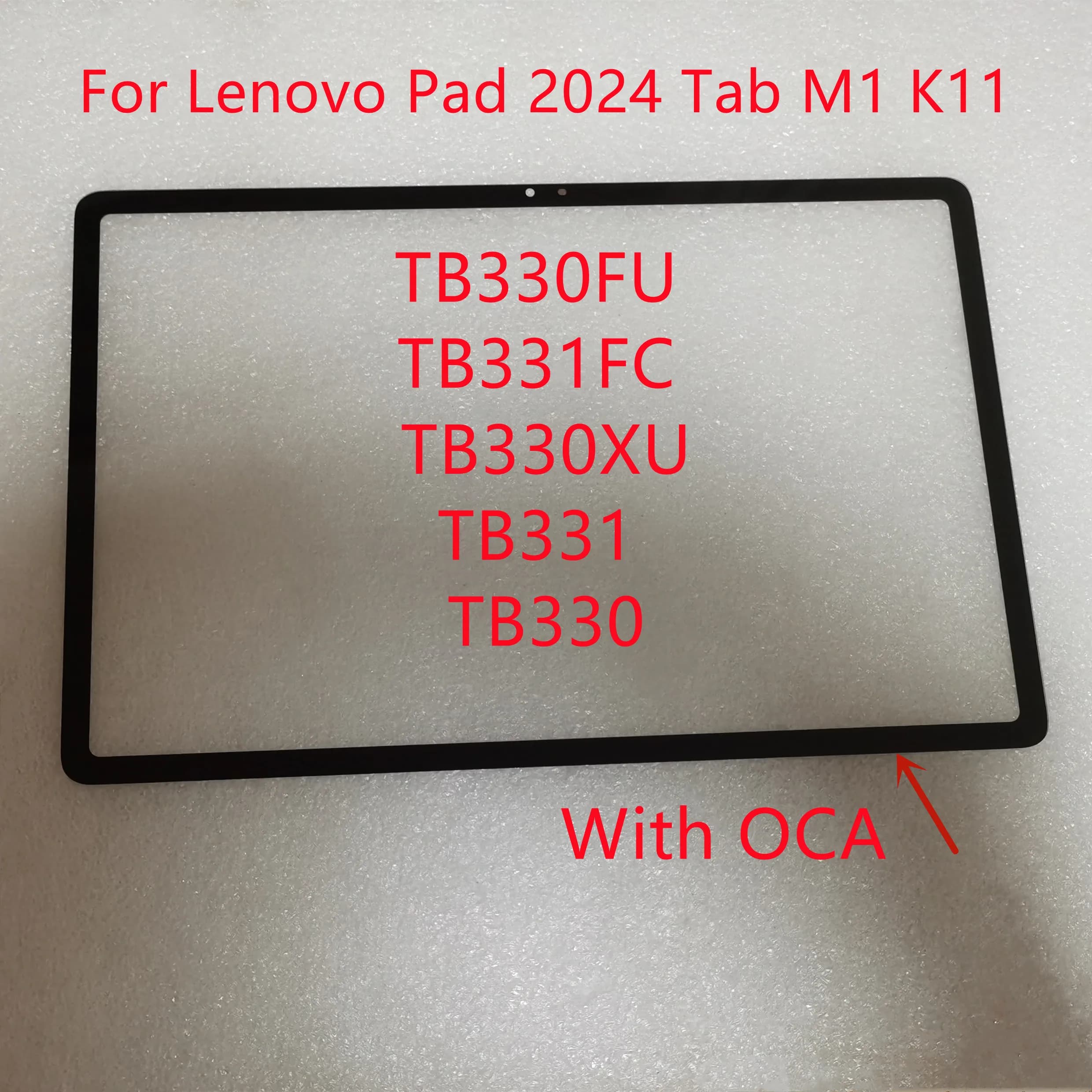 Per Lenovo XiaoXin Pad 2024 Tab M1 K11 TB330 TB331 TB330FU TB331FC TB330XU Pannello frontale in vetro touch + Test colla OCA laminata