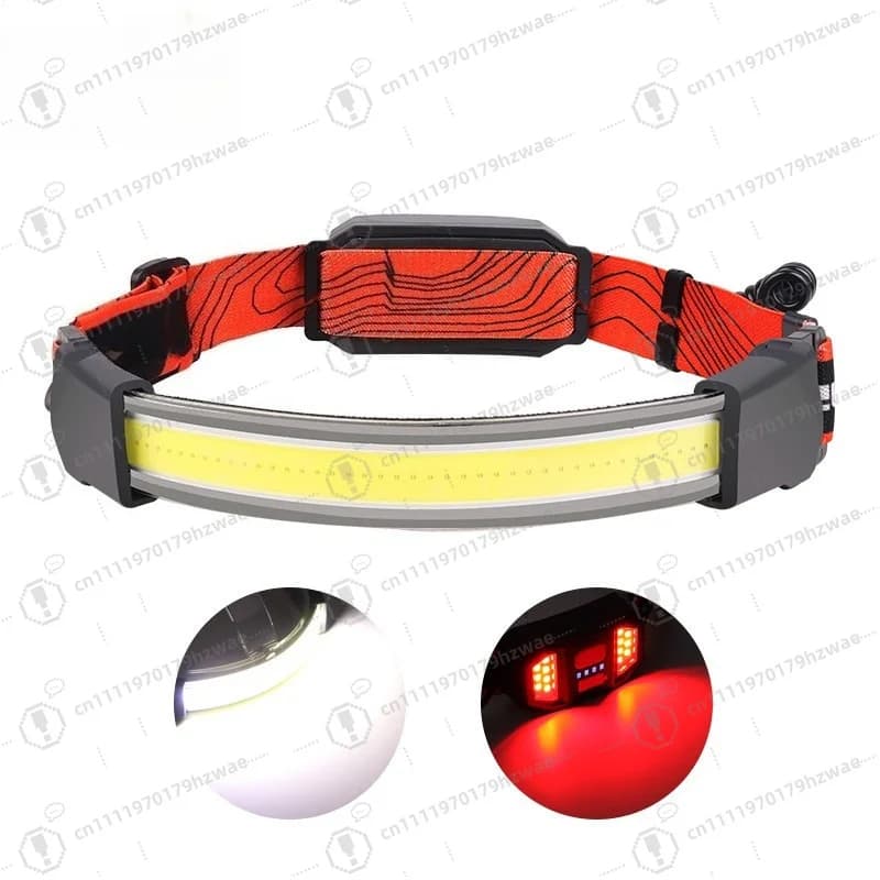 New Arrival COB LED Super Bright Wide Beam Headlamp USB Rechargeable Lightweight Outdoor Sports Headlight
