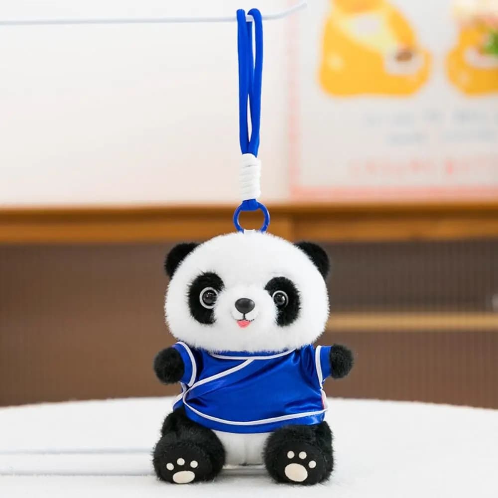 Boys and Girls Silk Hanfu Panda Soft Pillow Chinese Style Panda Pendant Cartoon 15/25cm Stuffed Animal