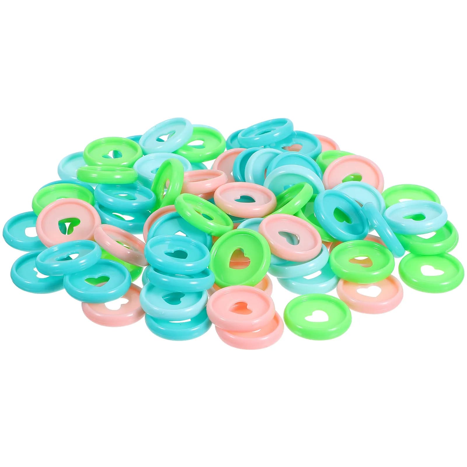 80Pcs Macaron Color Binder Discs PP Sturdy Loose-Leaf Planner Binding Discs Notebook Book Binding Accessories Expansion Rings
