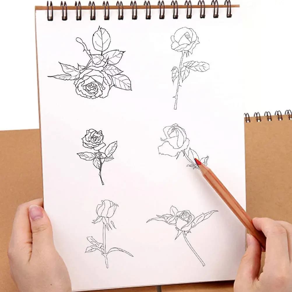 2Pcs A5 Spiral Bound Sketchbook Ideal for Drawing Painting Writing Sketching Memory Journaling School Office Travel Simple