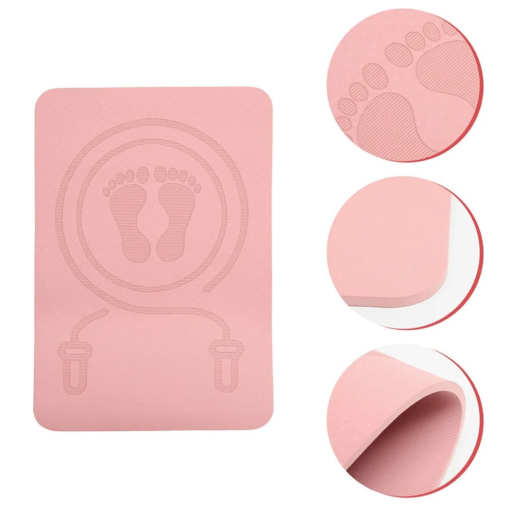 Tappetino Leggero e Portatile per Saltare con la Corda, in TPE Spesso e Confortevole per Yoga, Pilates, Aerobica, Stretching, Fitness, Insonorizzato e Silenzioso