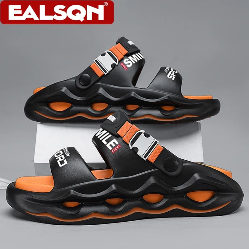 Summer New Men's Slippers Thick Sole Non Slip Outdoor Breathable Sport Sandals Comfort Beach Casual Shoes