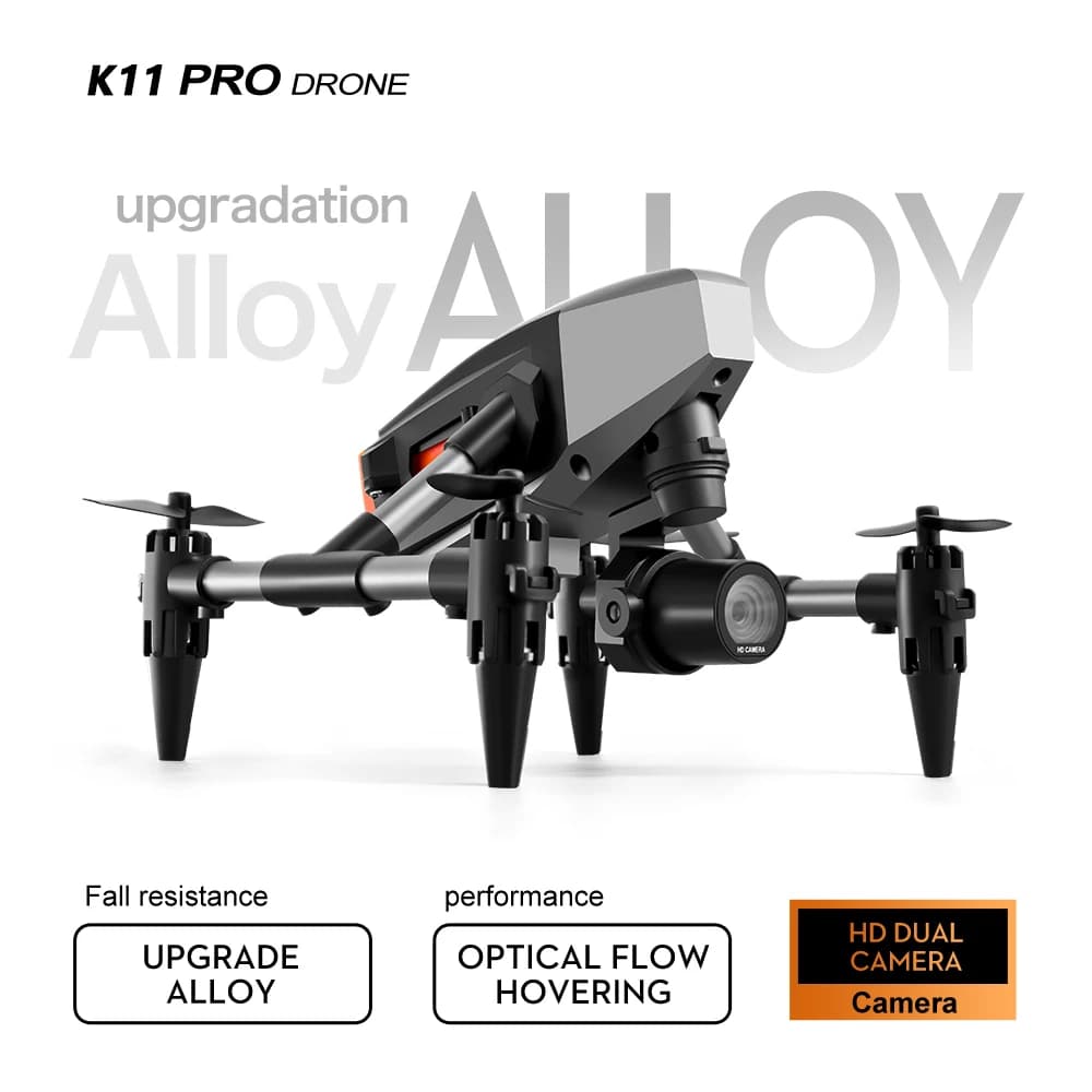 Nuovissimo Mini Drone K11 HD con Doppia Fotocamera, Aeromobile Telecomandato RC, Quadricottero, Regalo per Bambini, Giocattolo per Bambini