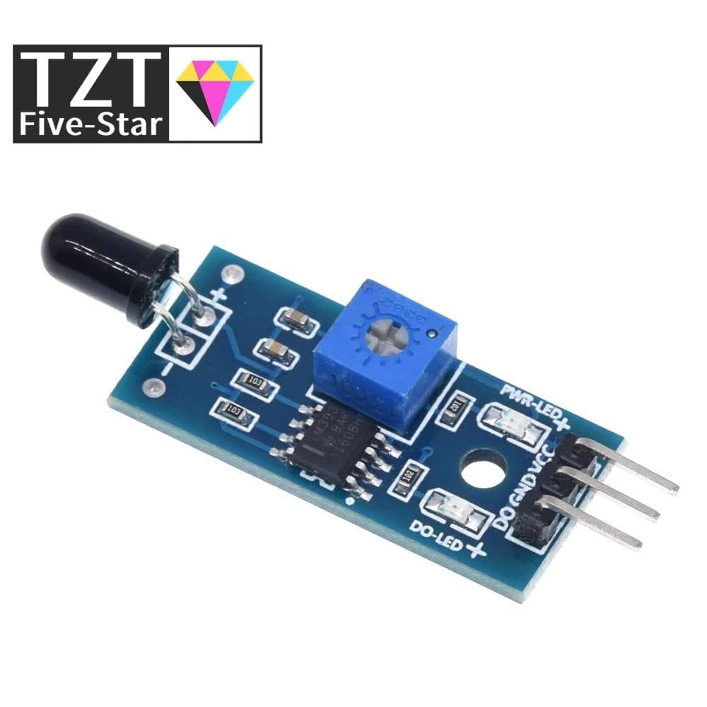 TZT 1/3PCS IR Infrared 3 Wire Flame Detection Module IR Flame Module Detector Smartsense For Arduino