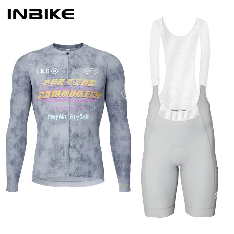 Men's Cycling Knife INBIKE Long sleeves Quick Drying Breathable Bicycle Clothing for Men Shorts with Mountain Bike Suits Horse Riding Clothing