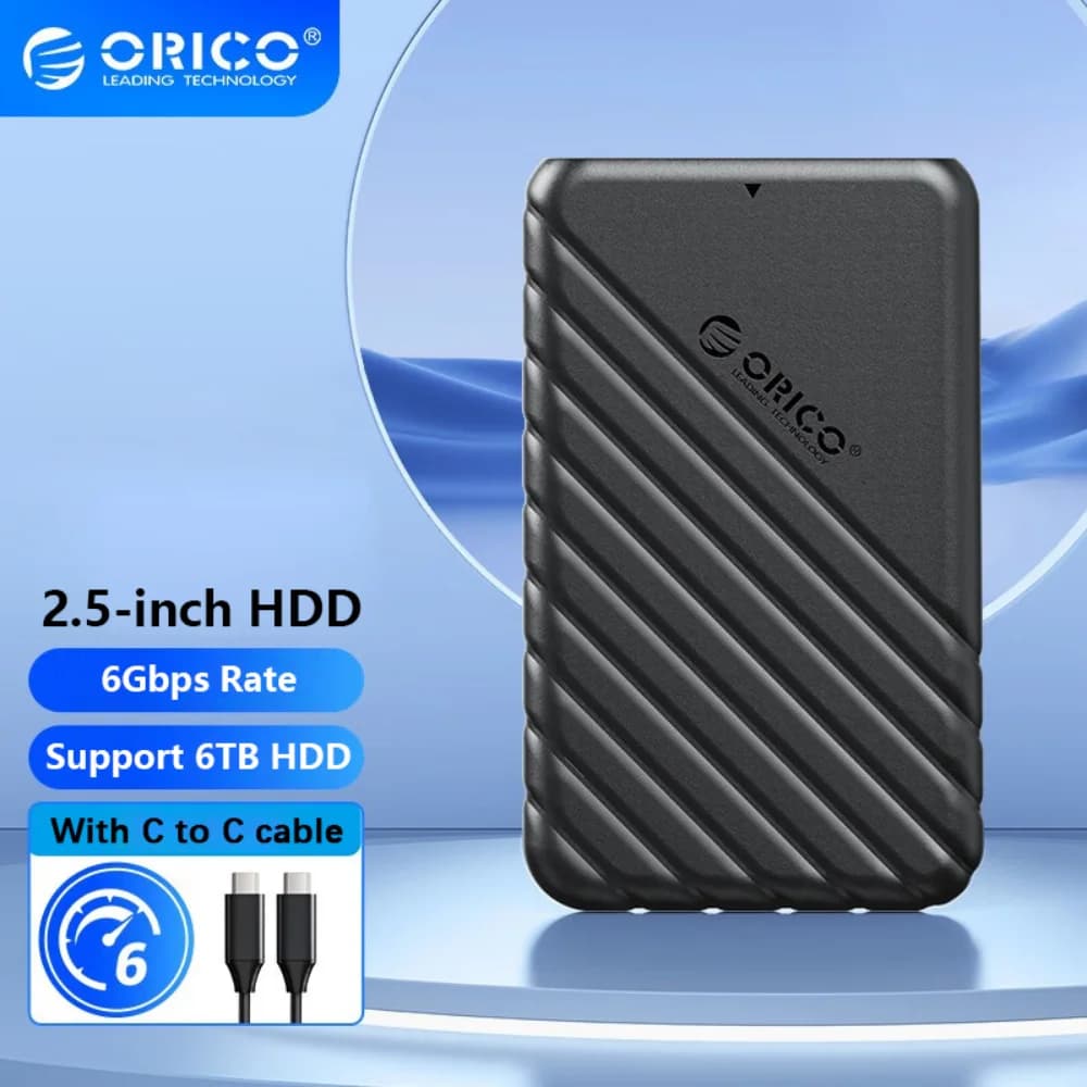 ORICO HDD Custodia 2.5 SATA a USB 3.0 Adattatore Custodia per disco rigido 5 6Gbps HDD SSD Custodia per disco rigido Supporto UASP per PC portatile