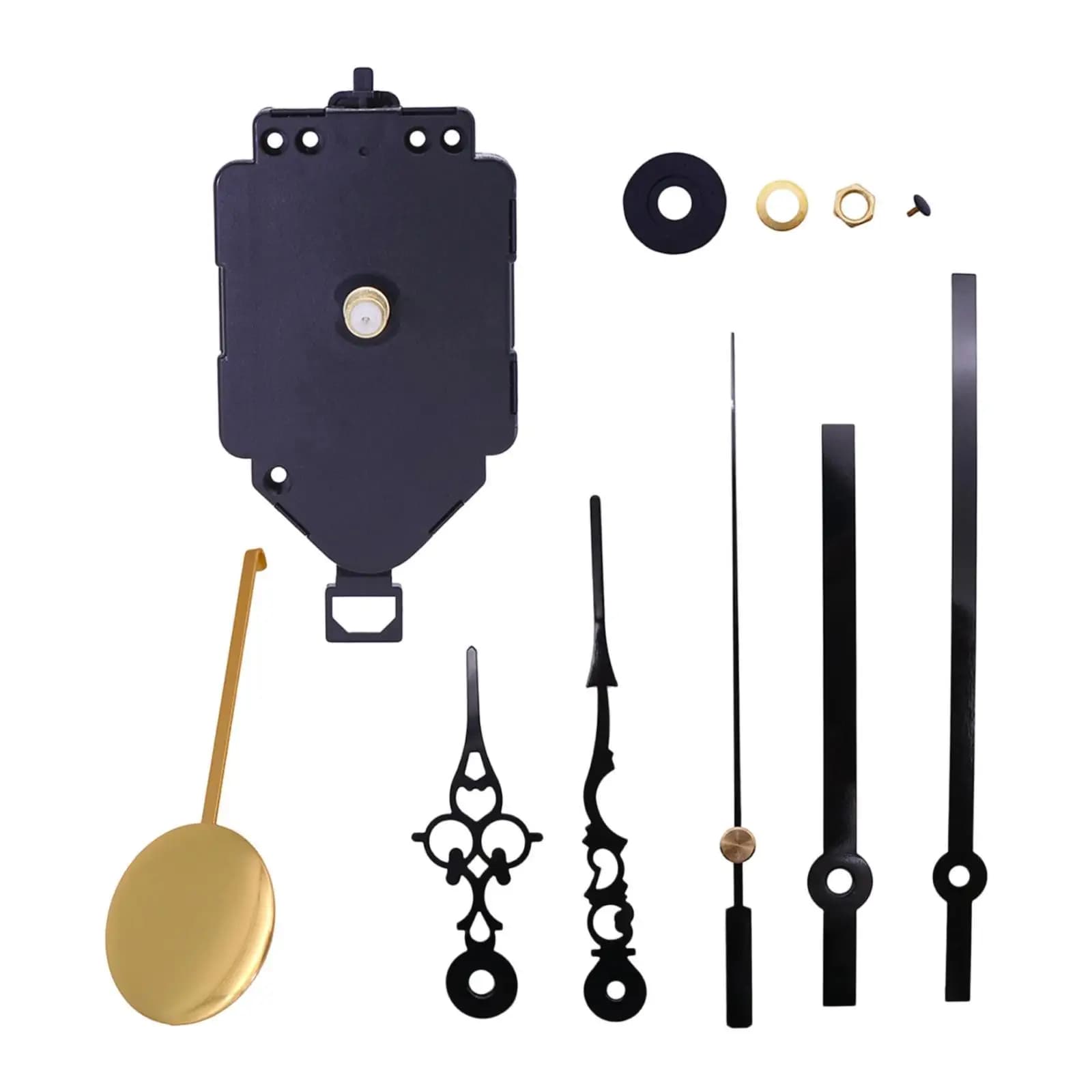 Kit Movimento Orologio a Pendolo in Metallo Fai-da-te, Meccanismo Silenzioso per Riparazione Orologi da Parete, Parti per Orologi Artigianali Domestici
