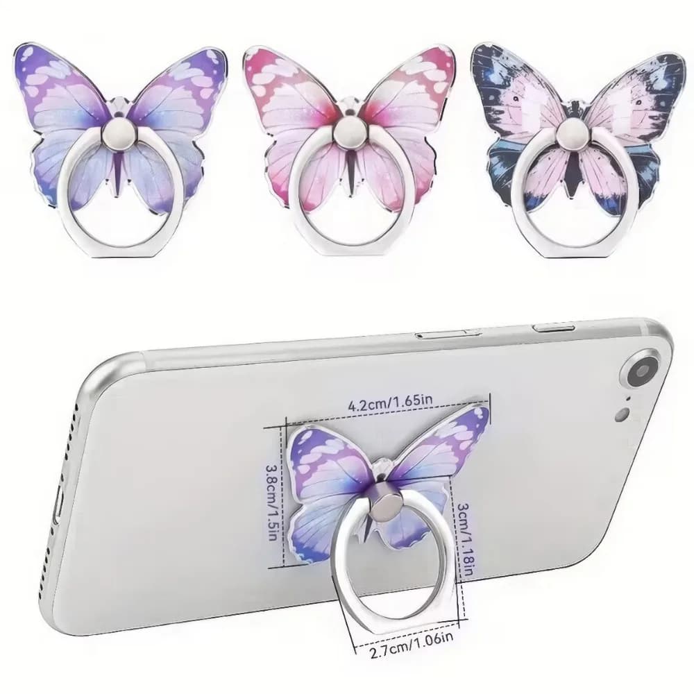 Butterfly Phone Stand, Anti-Slip Stable Desktop Phone Holder, Secure Grip No Shaking, Universal Fit for All Smartphones