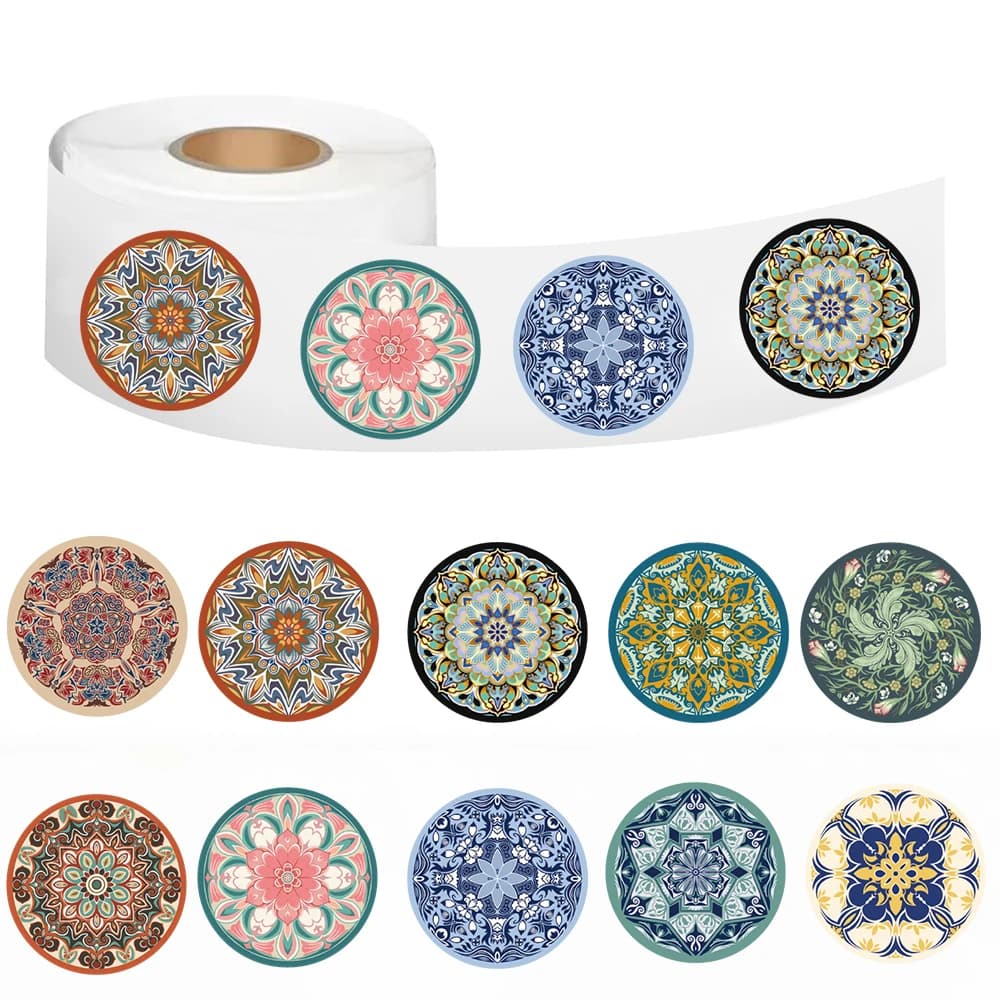 500 Pezzi/Rotolo Adesivi Vintage con Motivi Paesaggistici, Impermeabili, per Notebook, Laptop, Telefono, Chitarra, Caffè, Valigie