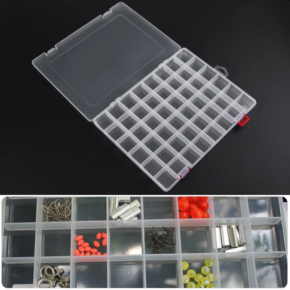 48 compartments fishing gear box fly fishing case esca spoon hook bait box for fishing equipment tools