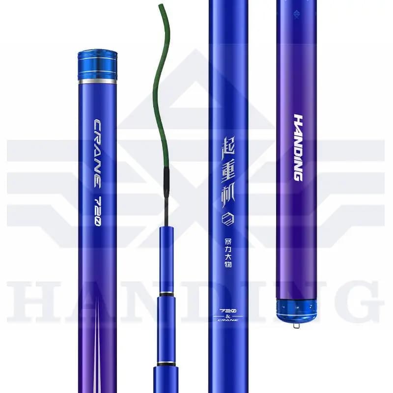 Canna da Pesca ZZ388 DOAO 60Kg in Fibra di Carbonio con Punta da 2.7mm e Impugnatura da 27mm, Lunghezze 4.5m, 5.4m, 6.3m, 7.2m, 8.1m, 9m, Carico Sicuro 9000g, Video Disponibile